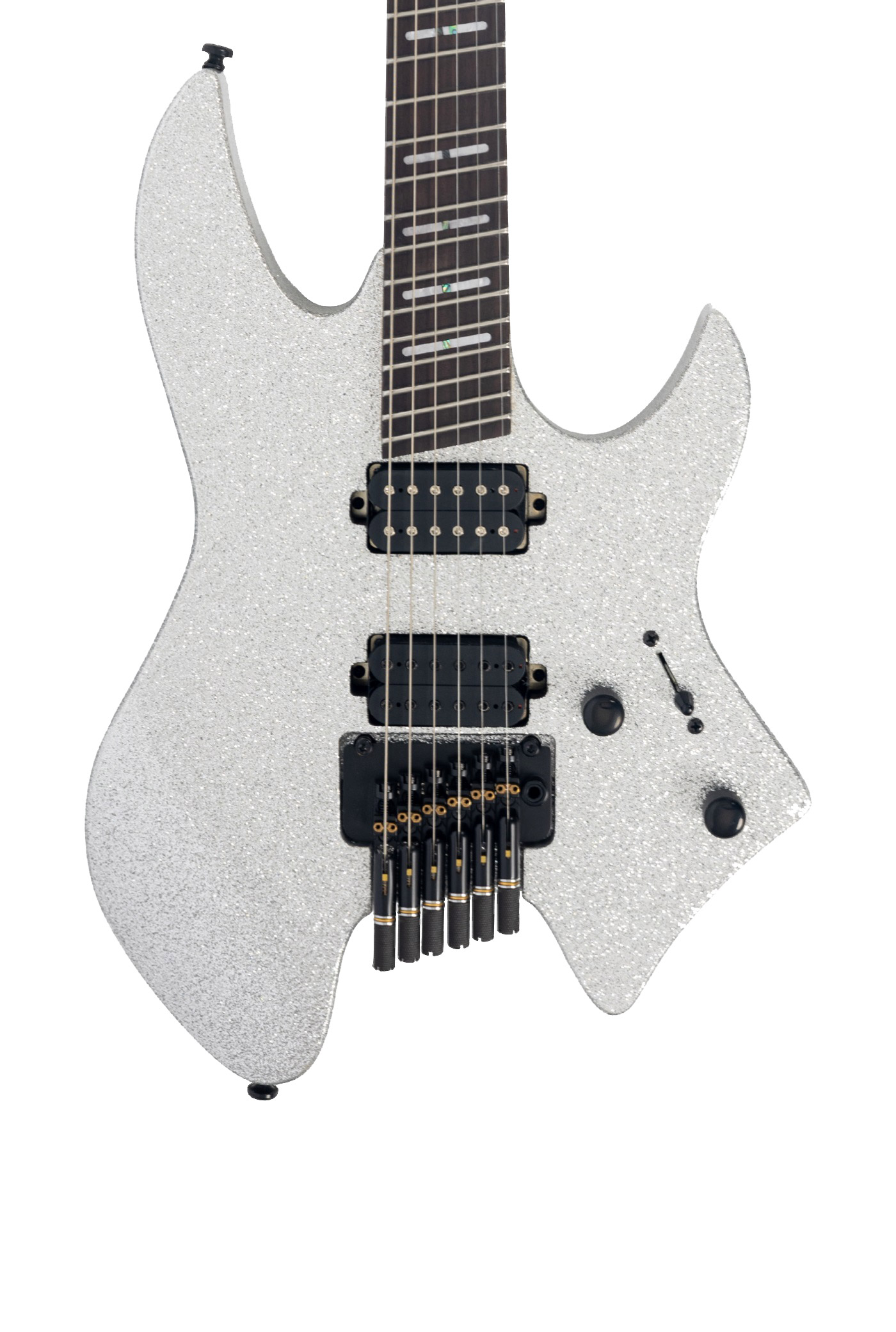 Sire Larry Carlton X6 Headless Electric Guitar in Silver Sparkle
